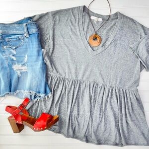 Truly Madly Deeply Peplum Tee | size S